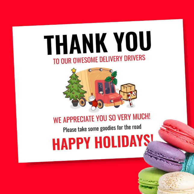 Delivery Driver Thank You Snack Sign (Creator Uploaded)