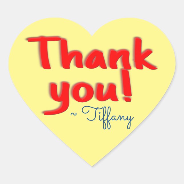 Delivery drivers Thank you Heart Sticker (Front)