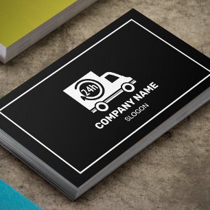 Delivery Fast Modern Black & White Professional Business Card