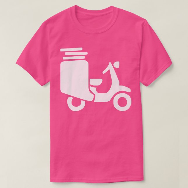 Delivery Pizza Scooter Driver  T-Shirt (Design Front)