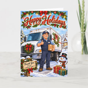 Delivery Service Client Appreciation Holiday Card