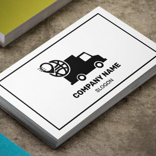 Delivery service Modern Black & White Professional Business Card