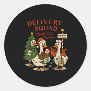 Delivery Squad Labor And Delivery Nurse Christmas Classic Round Sticker