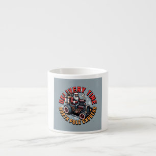 Delivery Time Santa Christmas Hot Rod Espresso Cup