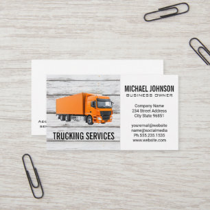 Delivery Transport Semi Truck Construction Business Card