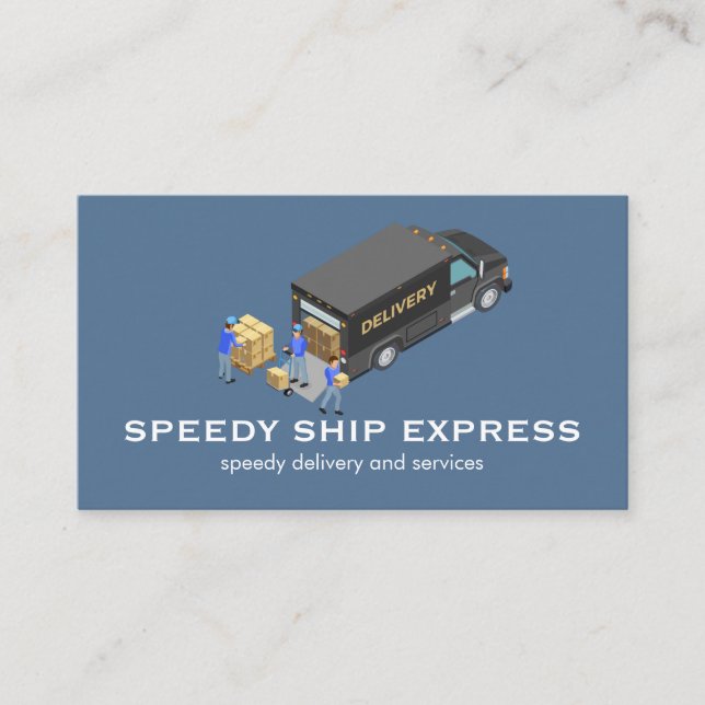 Delivery Truck and Services Business Card (Front)