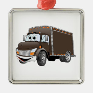 Delivery Truck Chocolate Cartoon Metal Tree Decoration
