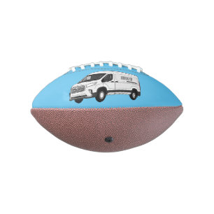 Delivery van cartoon illustration football