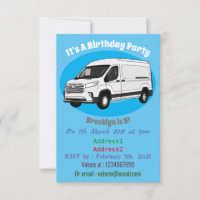 Delivery van cartoon illustration
