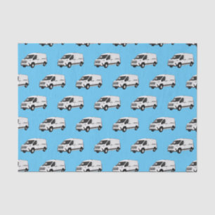 Delivery van cartoon illustration tissue paper
