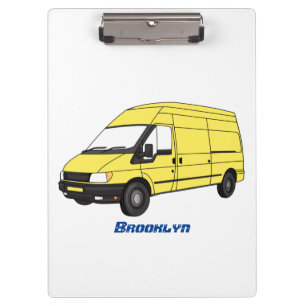 Delivery van illustration clipboard