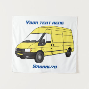 Delivery van illustration tapestry