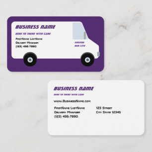 Delivery Van Purple Business Card