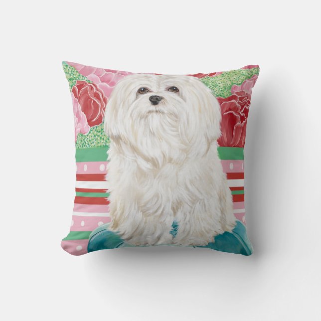 Della Rose Maltese Cushion (Front)