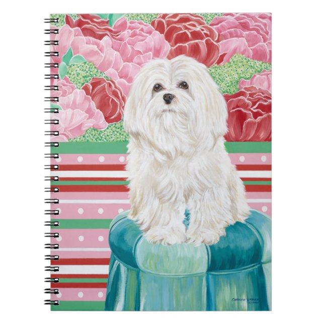 Della Rose Maltese Spiral Notebook (Front)