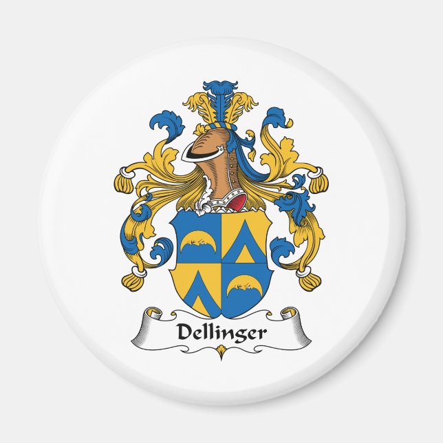 Dellinger Family Crest Magnet (Front)
