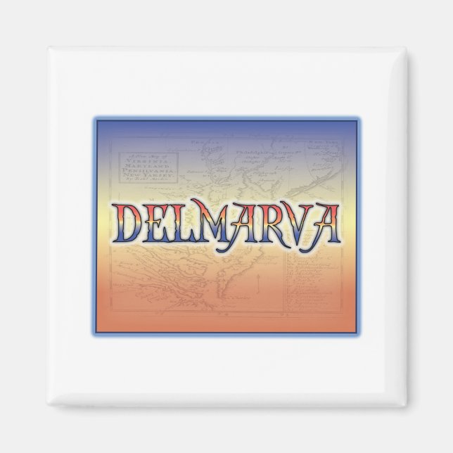 DelMarVa Antique Map Magnet (Front)