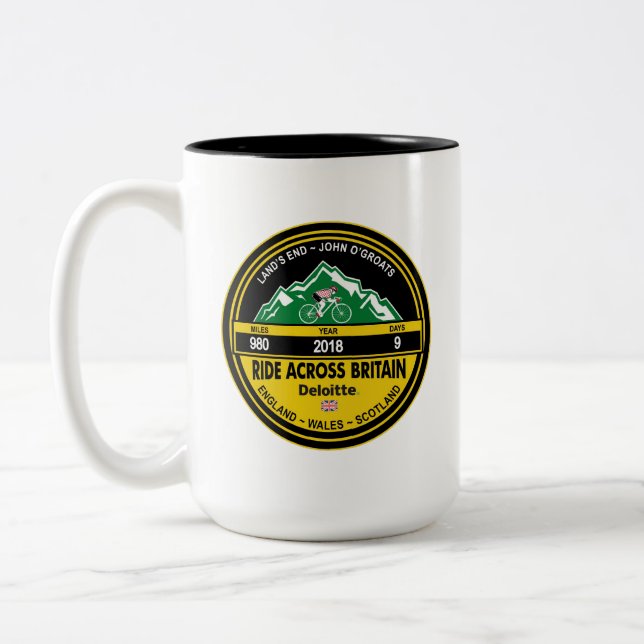 Deloitte RIDE ACROSS BRITAIN 2018 Two-Tone Coffee Mug (Left)