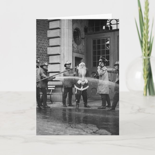 Delousing Santa Claus, 1920s Holiday Card (Front)