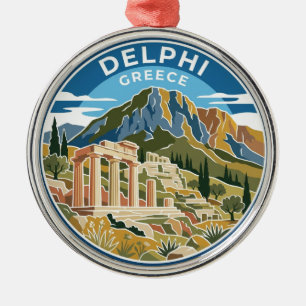 Delphi Greece Metal Tree Decoration