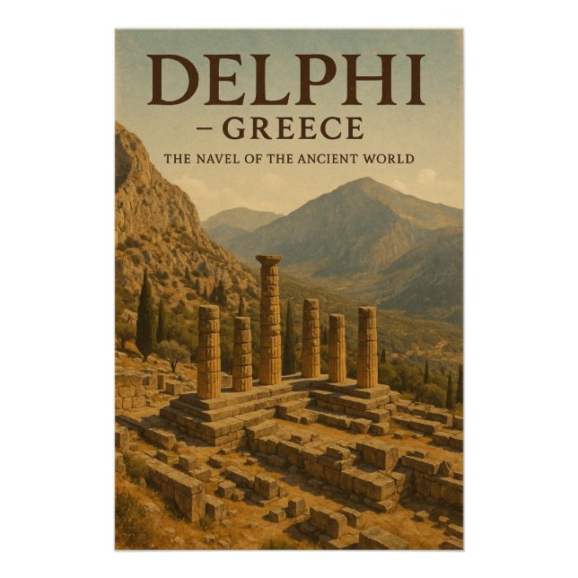 Delphi — Greece, The Navel of the Ancient World. Poster (Front)