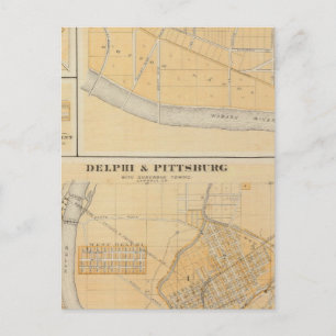 Delphi & Pittsburg with suburban towns Postcard