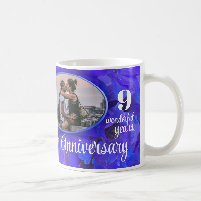 Delphinium Anniversary "own special photo" mug (Right)