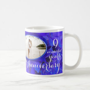 Delphinium Anniversary photo mug