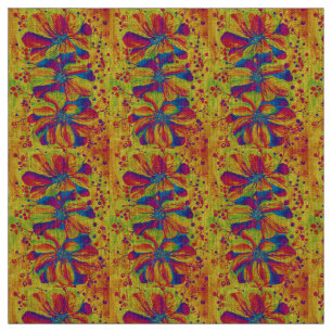 Delphinium  flowers painting fabric