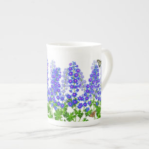 Delphinium Larkspur Butterfly Garden Mug