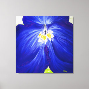 Delphinium - Original painting, wrapped canvas