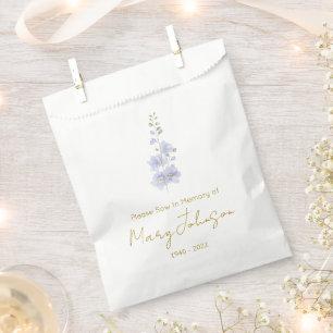 Delphinium Simple Seed packet Funeral Favour Bags