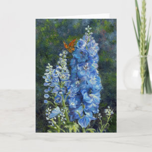 "Delphiniums" BLank Note Card
