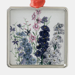 Delphiniums, from 'The Ladies' Flower Garden' Metal Tree Decoration