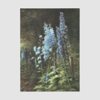 Delphiniums in a Wooden Landscape by Farquharson   Tissue Paper