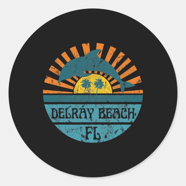 Delray Beach  Classic Round Sticker (Front)