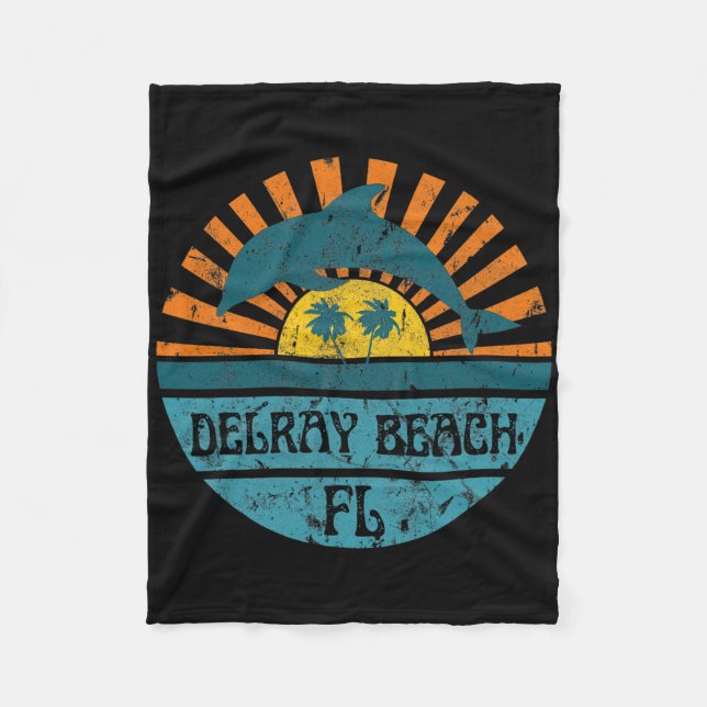 Delray Beach  Fleece Blanket (Front)