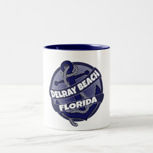 Delray Beach Florida anchor swirl coffee mug