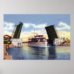 Delray Beach Florida Canal Scene Poster
