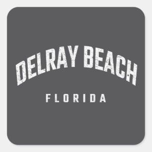 Delray Beach Florida FL Square Sticker