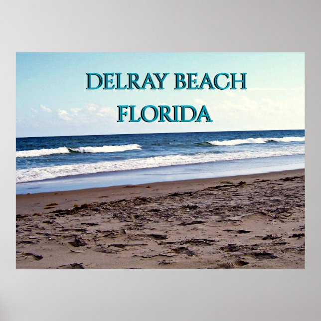 Delray Beach Florida Ocean Scene Poster (Front)