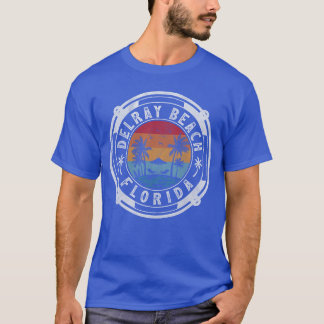 Delray Beach Florida Summer Vacation Vintage Sunse T-Shirt