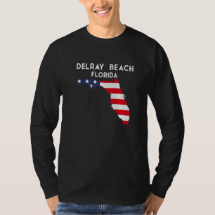 Delray Beach Florida USA State America Travel Flor T-Shirt