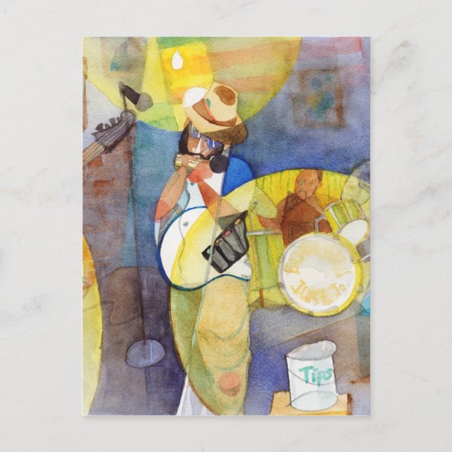 Delta Blues Music Design Postcard (Front)