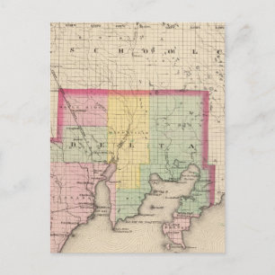 Delta County Michigan Postcard