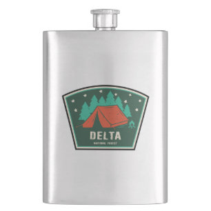 Delta National Forest Camping Hip Flask