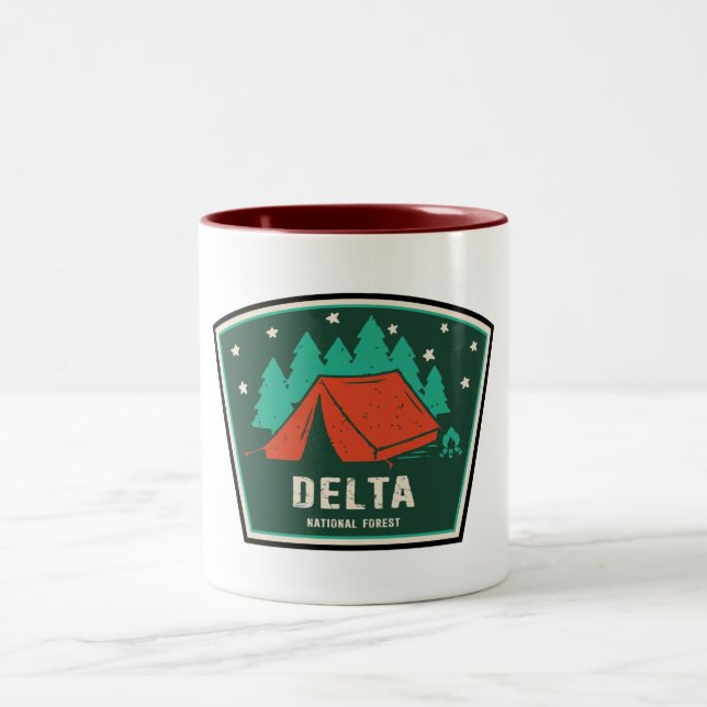 Delta National Forest Camping Two-Tone Coffee Mug (Center)