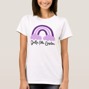 Delta Phi Epsilon Sorority Purple Rainbow T-Shirt