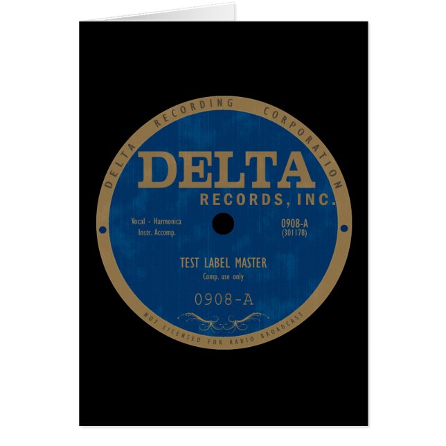 Delta Records label (Front)