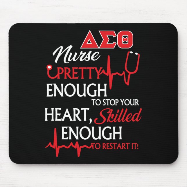 Delta Sigma Theta Sorority Nurse  Mouse Pad (Front)